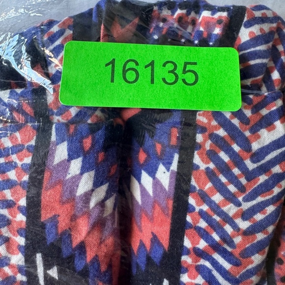 Angie Women's Sleeveless Babydoll Aztec Maxi Dress Spaghetti Strap Small Boho - Picture 16 of 16